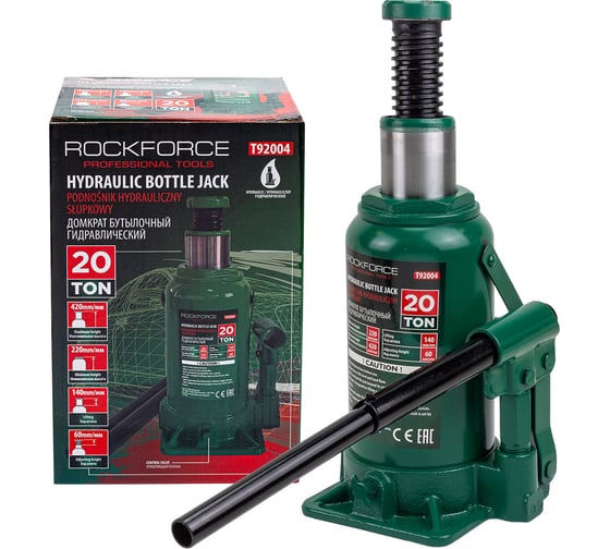 Домкрат бутылочный гидравлический Rockforce 20т RF-T92004(67086)