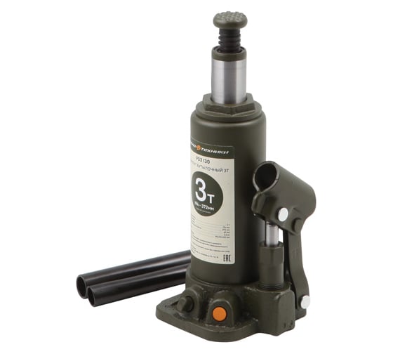 Гидравлический бутылочный домкрат Дело Техники 3 т, 194-372 мм, в кейсе 903131
