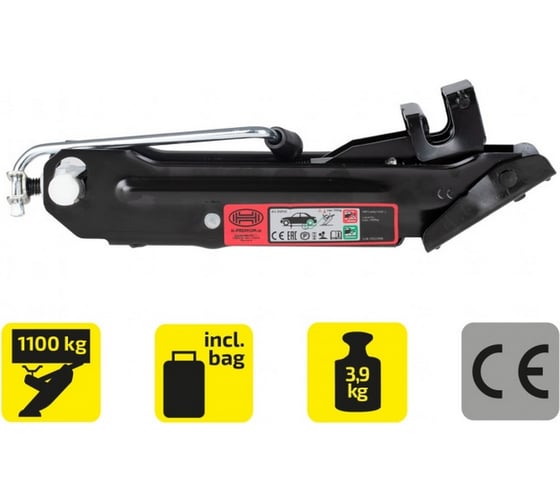 Механический домкрат Heyner Premium РОМБ 1100 кг, OEM VW Caddy 345140