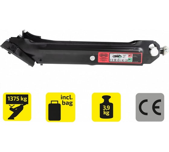 Механический винтовой домкрат Heyner Premium OEM VW T5/T6, 1375 кг, h 100-390 мм 345150
