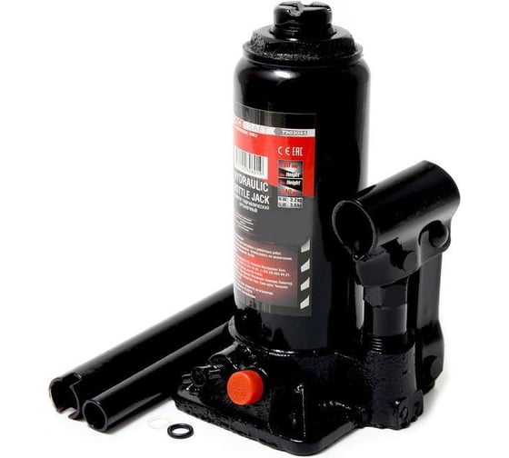 Бутылочный домкрат FORCEKRAFT 5т, с клапаном 26574 FK-T90504