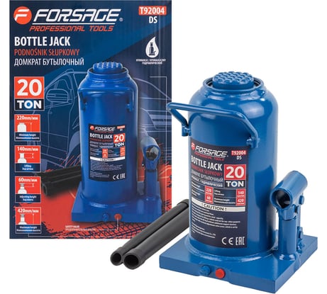 Домкрат Forsage бутылочный 20т с клапаном F-T92004/DS/(51359)