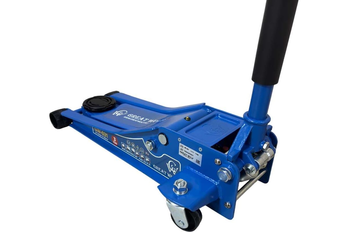 Низкопрофильный гидравлический подкатной домкрат Great Wolf 3 т, 78-505 ...
