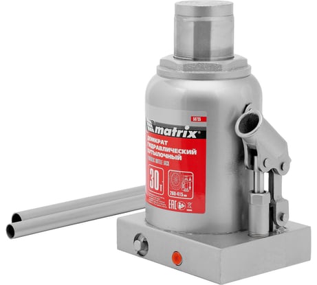 Домкрат гидравлический бутылочный MATRIX MASTER 30 т, высота подъема 260-415 50735