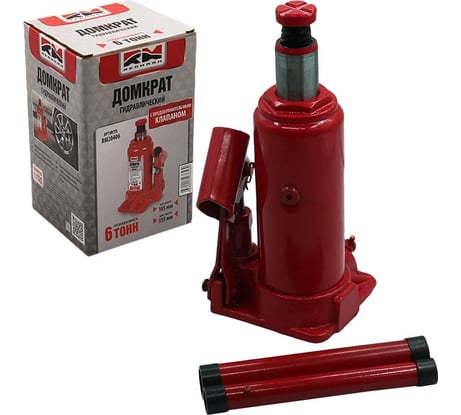 Гидравлический домкрат REDMARK 6 т, с перепускным клапаном, высота мин/макс 185/355 мм RM20406