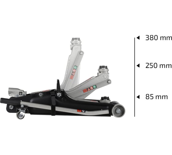 Подкатной гидравлический домкрат Heyner 2,25 т. сверхплоский, h 85-380 мм 347020