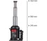 Бутылочный домкрат Heyner 2-х ступ. h 210-442 мм, низкопрофильный 10 т 346100 5