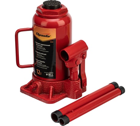 Гидравлический бутылочный домкрат SPARTA 12 т, h подъема 210-400 мм 50326