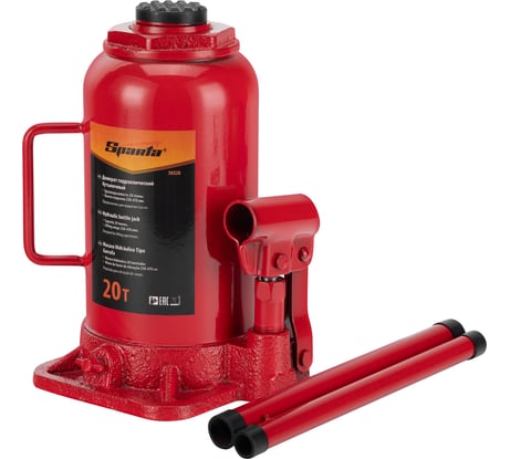 Гидравлический бутылочный домкрат SPARTA 20 т, h подъема 250-470 мм 50328