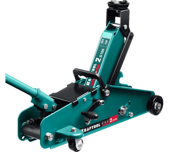Подкатной домкрат с увеличенным подъемом и фиксатором KRAFTOOL S-PIN 2.5т, 140-385 мм 43457-2.5
