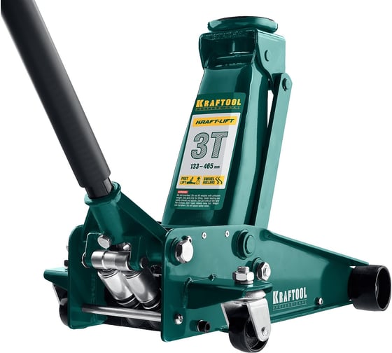 Гидравлический подкатной домкрат KRAFTOOL Kraft-Lift, 3т, 133-465 мм 43450-3
