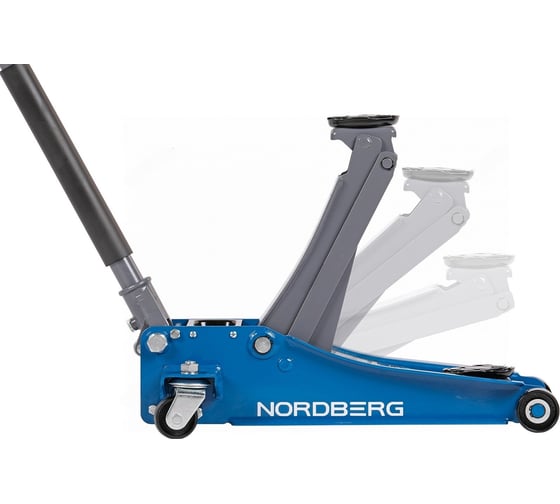 Домкрат подкатной NORDBERG 2,5 т с резиновой насадкой. N32025E