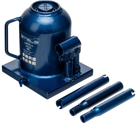 Телескопический гидравлический бутылочный домкрат STELS 10 т, h подъема 170–430 мм 51119