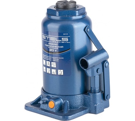 Гидравлический бутылочный домкрат STELS 20 т, h подъема 244–449 мм 51111
