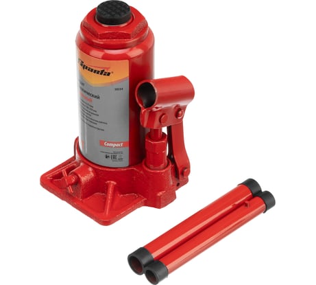 Гидравлический бутылочный домкрат SPARTA Compact 8 т, h подъема 180-350 мм 50334