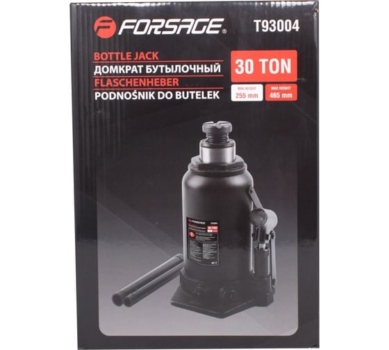 Домкрат бутылочный Forsage 30т с клапаном F-T93004(9614)