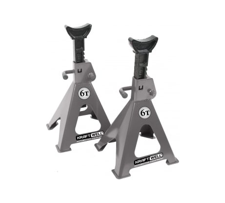 Опорная стойка KraftWell г/п 6000 кг, в комплекте 2шт KRWJS6