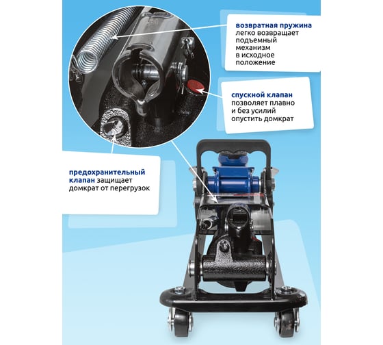Гидравлический подкатной домкрат Forsage 3 т F-TH22009 52389