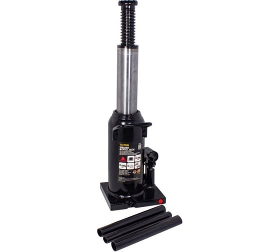 Бутылочный домкрат Rockforce 15 т, с клапаном, 205-390 мм, ход штока 125 мм RF-T91504(Euro)