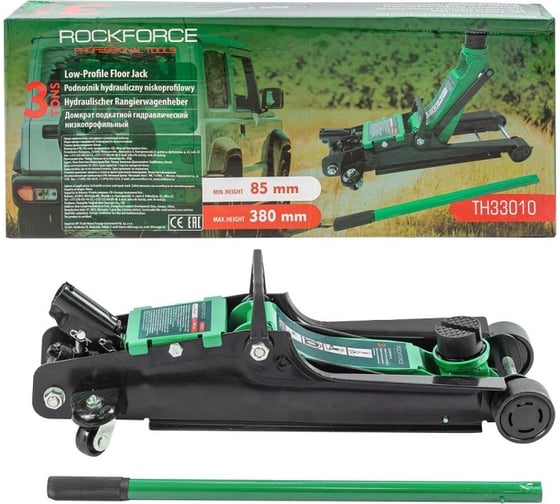 Гидравлический подкатной домкрат ROCKFORCE низкопрофильный, 3 т RF-TH33010(51697)