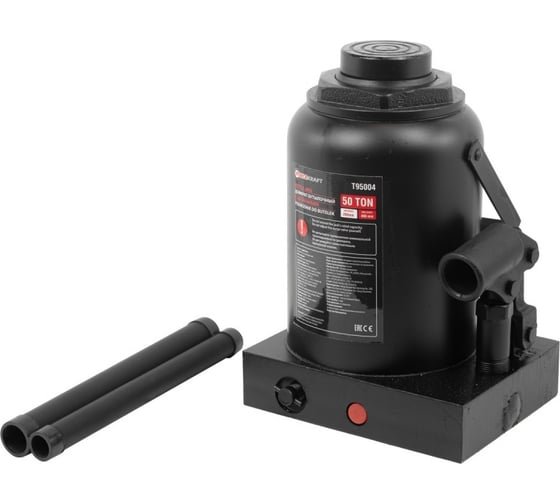 Бутылочный домкрат Forcekraft 50т с клапаном h min-260мм, h max-480мм FK-T95004(DS)