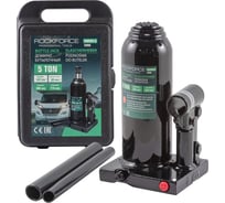 Гидравлический бутылочный домкрат ROCKFORCE с клапаном, 5 т, в кейсе RF-T90504S-EURO