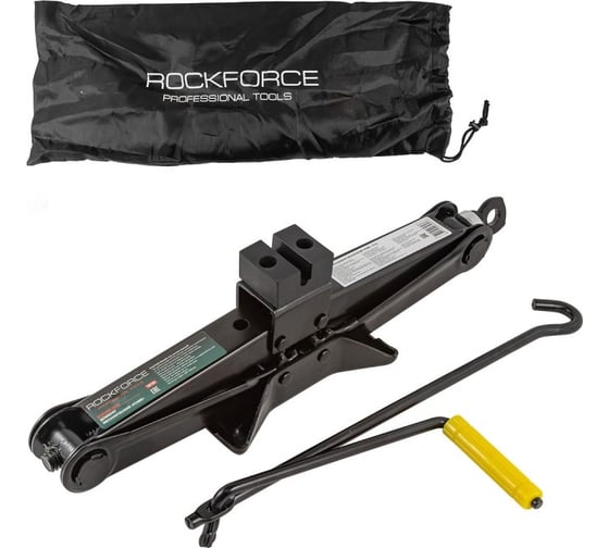 Домкрат механический Rockforce "ромб" 2т с резиновой накладкой RF-10152(51623)
