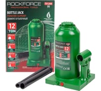 Гидравлический бутылочный домкрат ROCKFORCE с клапаном, 12 т RF-T91204 DS(51458)