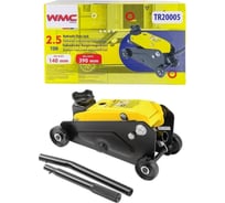 Подкатной гидравлический домкрат WMS Tools 2.5т, h min 140 мм, h max 390 мм WMC-TR20005