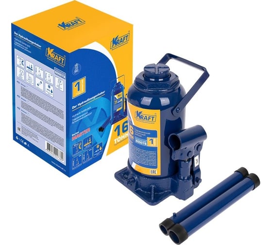 Бутылочный домкрат KRAFT 16т Master KT 800078
