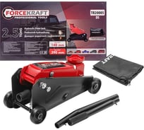 Подкатной гидравлический домкрат Forcekraft 2.5т (h min 140мм, h max 390мм) fk-tr20005 56481