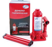 Гидравлический бутылочный домкрат 6 т в коробке 2-х оковый /красный/ AUTOVIRAZH AV-073406