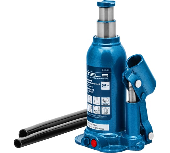 Гидравлический бутылочный телескопический домкрат 2 т, подъем 170-380 мм STELS 51144