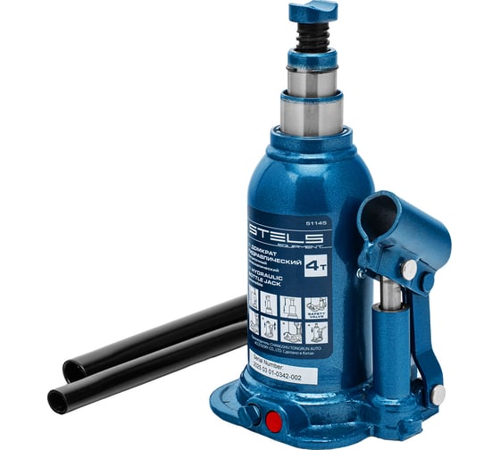 Гидравлический бутылочный телескопический домкрат 4 т подъем 170-420 мм STELS 51145
