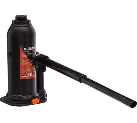 Гидравлический бутылочный домкрат Gigant 5Т, подхват 216мм, подъем 413мм, рабочий ход 197мм, HBJ-5