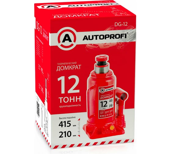 Бутылочный домкрат AUTOPROFI DG-12
