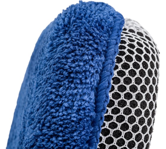 Губка для мытья из микрофибры с сеткой скрапер KRAFT KT 860608