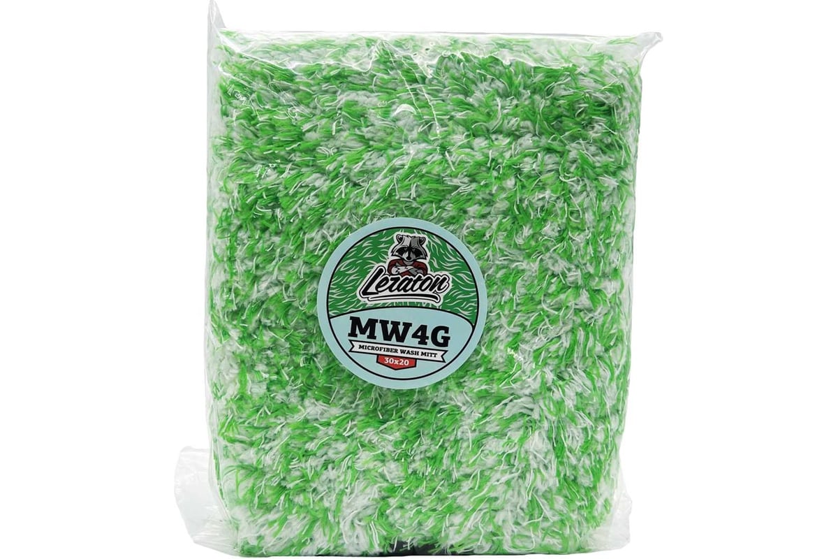 Микрофибровая варежка для мойки LERATON WASH MITT MW4 GREEN PS-043.104 ...