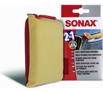 Универсальная мягкая губка для удаления насекомых SONAX двусторонняя 426100