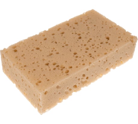 Губка поролоновая SKYWAY 19х10.5х5 см, крупнопористая, бежевая S00901007