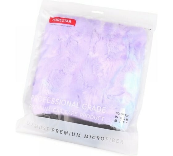 Варежка для мойки кузова PURESTAR Color-pop wash mitt пурпурная, 20x25 см PS-M-007-PURP