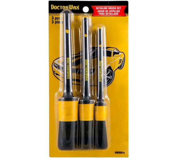 Кисточки для детейлинга 3 шт DoctorWax DW8601s