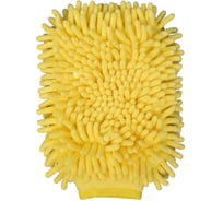 Варежка из микрофибры Golden Snail 260х160х100 мм, шиншилла с плюшевой поверхностью, желтая GS0474/Y
