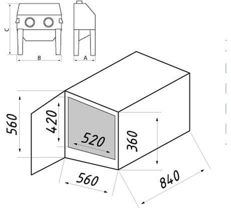 Пескоструйная камера Сорокин 10.8