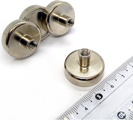 Магнитное крепление под болт, шуруп Проф-Магнит D25, 4 шт. PMYP-D-25