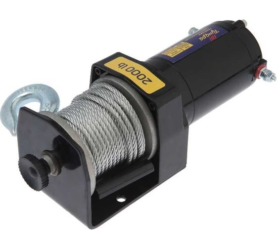Электрическая лебедка ТУНДРА 12/24V, 2000 lb /0.9 т/, 1 л.с., до 3.2 м/мин, 4.8 мм х 12 м 1002774