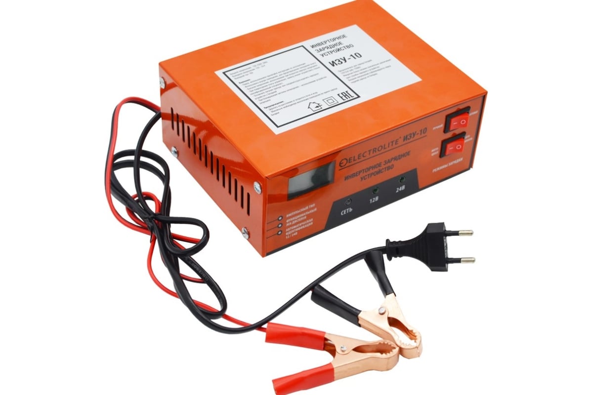 Зарядное устройство Electrolite ИЗУ-10 EL 12/24В, 10А, 6-150 Ач 4155 ...