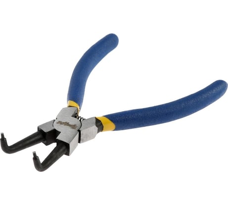 Съемник внутренних стопорных колец ТУНДРА изогнутые губки на сжим, 150 мм 9159557