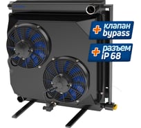 Гидравлический маслоохладитель АРКАИМ МО5К, 12 Вольт, 180 л/мин, с аварийным клапаном МО5.К.12.А.60