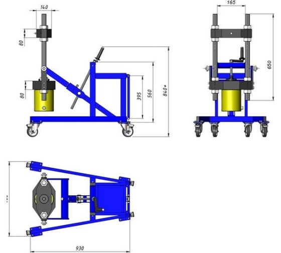 Выпрессовщик шкворней 50 тонн ОДА Сервис ODA-E1339